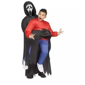 Ghost face pick me up inflatable Halloween costume.  One size Childs.